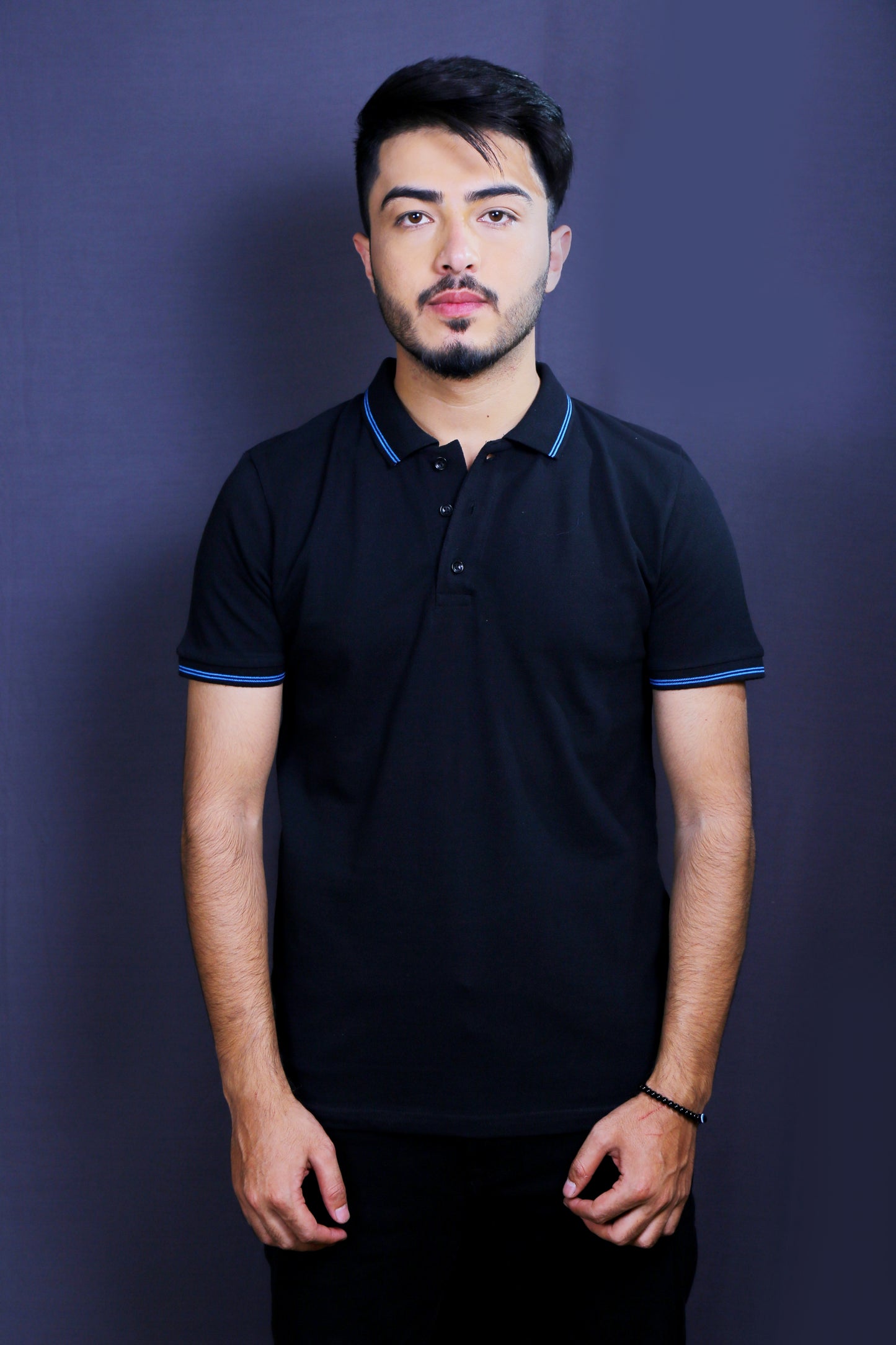 Men Solid Polo Collar T-shirt