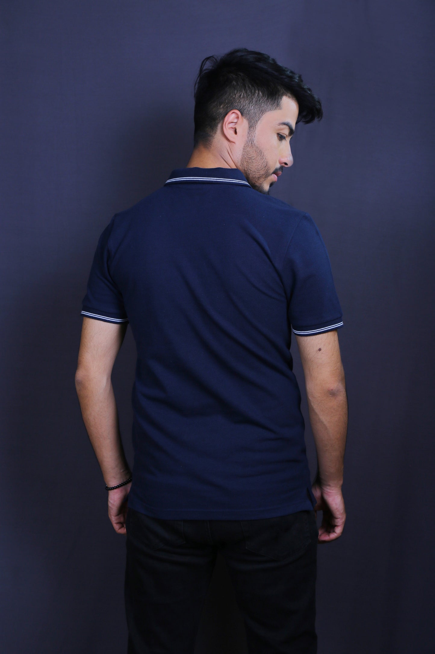 Men Solid Polo Collar T-shirt