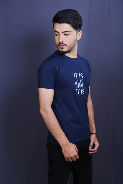 Men Embroidered Round Neck T-shirt