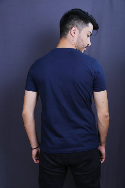 Men Embroidered Round Neck T-shirt