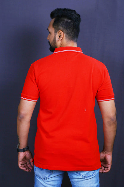 Men Solid Polo Collar T-shirt